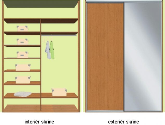 Vestavěná skříň B180: vestavena-skrin-mojaskrina-180cm-b