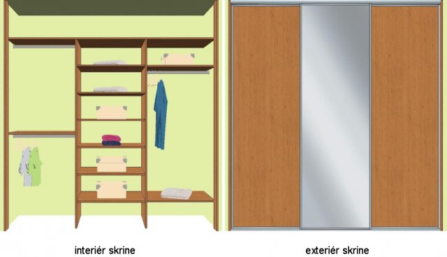 Vestavěná skříň B240: vestavena-skrin-mojaskrina-240cm-b