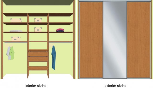 Vestavěná skříň C240: vestavena-skrin-mojaskrina-240cm-c